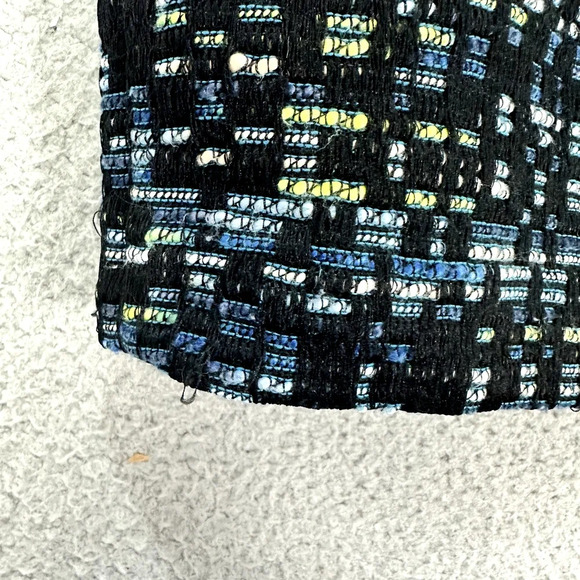 LOFT Mini Skirt Womens 10 Black Tweed Speckled Boho Twee Office Career Preppy - Picture 6 of 7